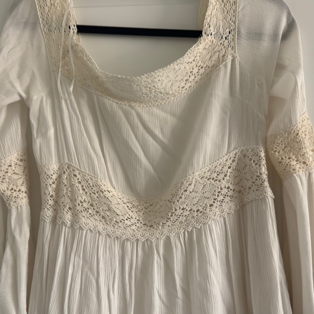 San Joy Cream Lace Mini Dress - Picture 3 of 4